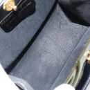 Salvatore Ferragamo Hand Bag Enamel Black Gold Auth 143675-15