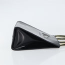 Salvatore Ferragamo Hand Bag Enamel Black Gold Auth 143675-4