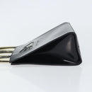 Salvatore Ferragamo Hand Bag Enamel Black Gold Auth 143675-5