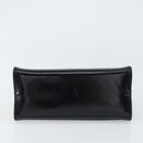 Salvatore Ferragamo Hand Bag Enamel Black Gold Auth 143675-9