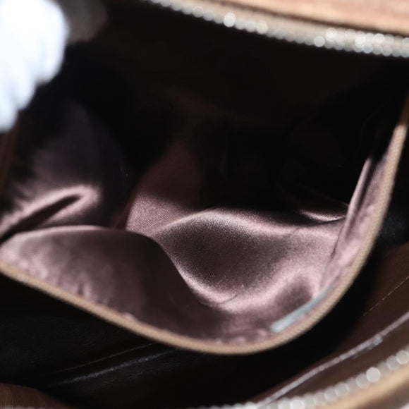 CHANEL Matelasse Shoulder Bag Caviar Skin Brown Gold CC Auth 143676