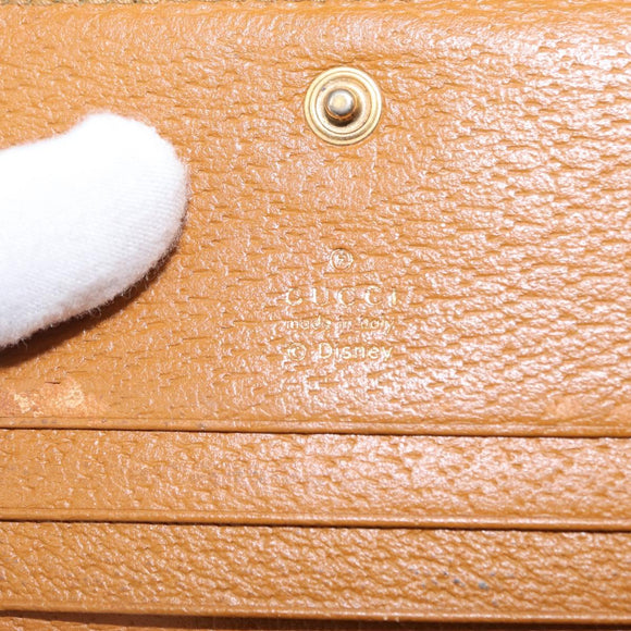 GUCCI Micro GG Supreme Bifold Wallet PVC GUCCIxDisney Beige 602534 Auth 143677