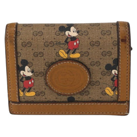 GUCCI Micro GG Supreme Bifold Wallet PVC GUCCIxDisney Beige 602534 Auth 143677 - 0