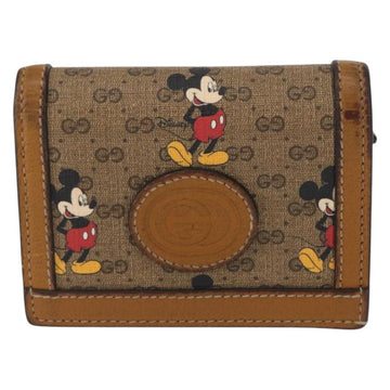 GUCCI Micro GG Supreme Bifold Wallet PVC GUCCIxDisney Beige 602534 Auth 143677 - 0