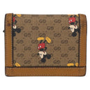 GUCCI Micro GG Supreme Bifold Wallet PVC GUCCIxDisney Beige 602534 Auth 143677-3
