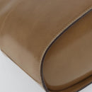 Salvatore Ferragamo Chain Shoulder Bag Enamel Beige Gold Auth 143680-11