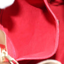 Salvatore Ferragamo Chain Shoulder Bag Enamel Beige Gold Auth 143680-19