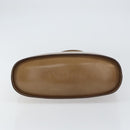 Salvatore Ferragamo Chain Shoulder Bag Enamel Beige Gold Auth 143680-9