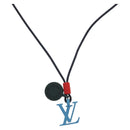 LOUIS VUITTON Collier Charms On The Go Necklace Enamel Navy M63648 Auth 143681AM-1