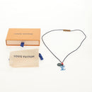 LOUIS VUITTON Collier Charms On The Go Necklace Enamel Navy M63648 Auth 143681AM-11