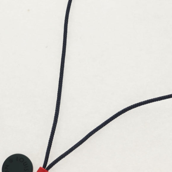 LOUIS VUITTON Collier Charms On The Go Necklace Enamel Navy M63648 Auth 143681AM