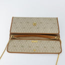 Christian Dior Honeycomb Canvas Chain Shoulder Bag PVC Beige Gold Auth 143712-10