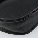 Christian Dior Shoulder Bag Leather Black Gold Auth 143713-15