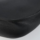 Christian Dior Shoulder Bag Leather Black Gold Auth 143713-16