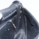 Christian Dior Shoulder Bag Leather Black Gold Auth 143713-19