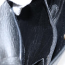 Christian Dior Shoulder Bag Leather Black Gold Auth 143713-12