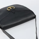 Christian Dior Shoulder Bag Leather Black Gold Auth 143713-6