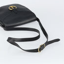 Christian Dior Shoulder Bag Leather Black Gold Auth 143713-7