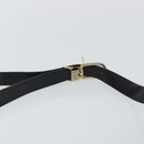 Christian Dior Shoulder Bag Leather Black Gold Auth 143713-14