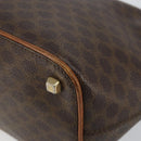 CELINE Macadam Canvas Hand Bag PVC Leather Brown Gold Auth 143725-9