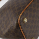 CELINE Macadam Canvas Hand Bag PVC Leather Brown Gold Auth 143725-14