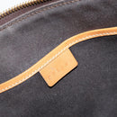 CELINE Macadam Canvas Hand Bag PVC Leather Brown Gold Auth 143725-18