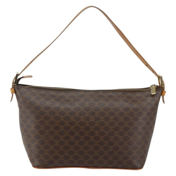 CELINE Macadam Canvas Hand Bag PVC Leather Brown Gold Auth 143725 - 0