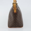 CELINE Macadam Canvas Hand Bag PVC Leather Brown Gold Auth 143725-3