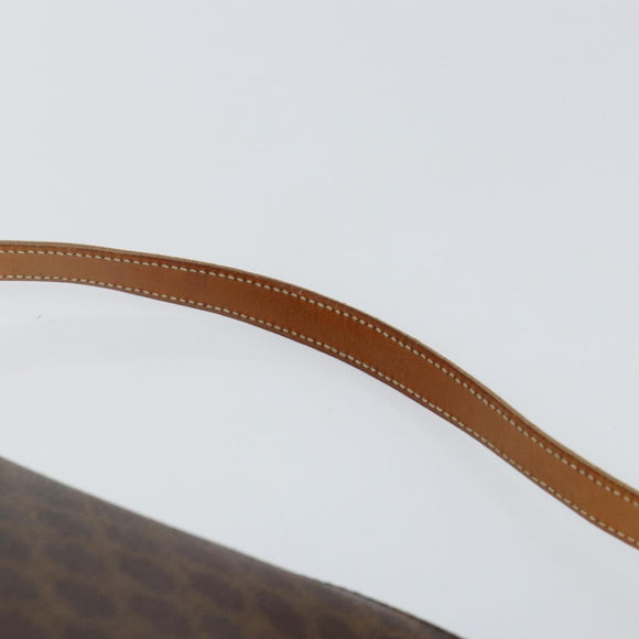 CELINE Macadam Canvas Hand Bag PVC Leather Brown Gold Auth 143725