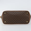 CELINE Macadam Canvas Hand Bag PVC Leather Brown Gold Auth 143725-5