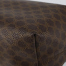 CELINE Macadam Canvas Hand Bag PVC Leather Brown Gold Auth 143726-10
