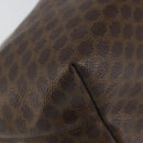 CELINE Macadam Canvas Hand Bag PVC Leather Brown Gold Auth 143726-11