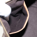 CELINE Macadam Canvas Hand Bag PVC Leather Brown Gold Auth 143726-19