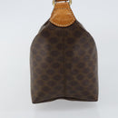 CELINE Macadam Canvas Hand Bag PVC Leather Brown Gold Auth 143726-5