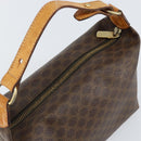 CELINE Macadam Canvas Hand Bag PVC Leather Brown Gold Auth 143726-6