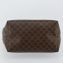 CELINE Macadam Canvas Hand Bag PVC Leather Brown Gold Auth 143726-9