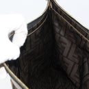FENDI Zucca Canvas Clutch Bag Black Brown Auth 143727-12
