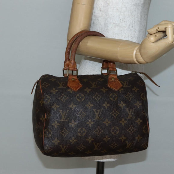 LOUIS VUITTON Monogram Speedy 25 Hand Bag M41528 LV Auth 143729