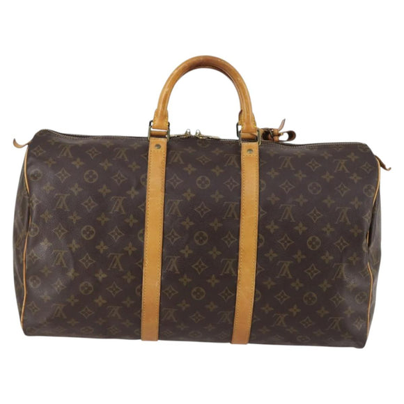LOUIS VUITTON Monogram Keepall 50 Boston Bag M41426 LV Auth 143733