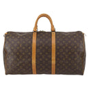 LOUIS VUITTON Monogram Keepall 55 Boston Bag M41424 LV Auth 143734-13