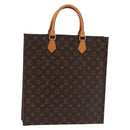LOUIS VUITTON Monogram Sac Plat Hand Bag M51140 LV Auth 143740-1