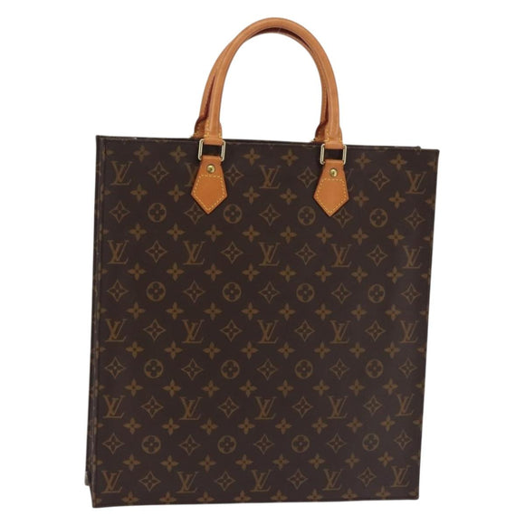 LOUIS VUITTON Monogram Sac Plat Hand Bag M51140 LV Auth 143740