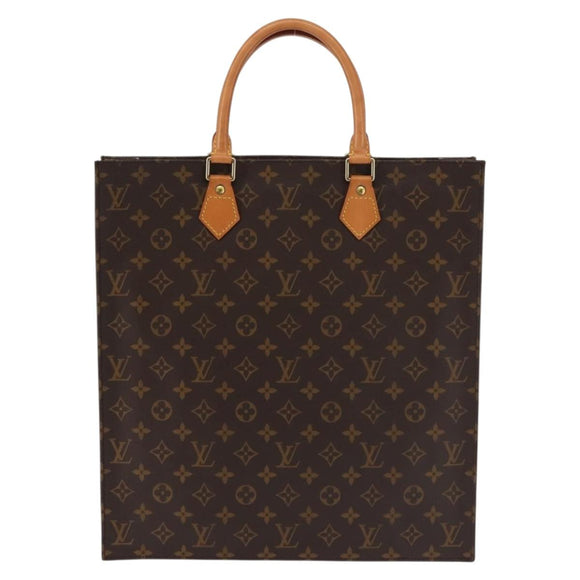 LOUIS VUITTON Monogram Sac Plat Hand Bag M51140 LV Auth 143740