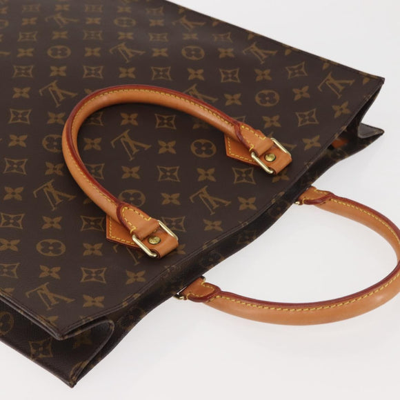 LOUIS VUITTON Monogram Sac Plat Hand Bag M51140 LV Auth 143740