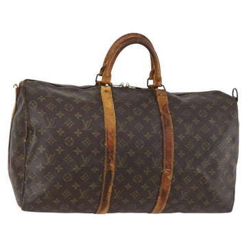 LOUIS VUITTON Monogram Keepall Bandouliere 50 Boston Bag M41416 LV Auth 143742