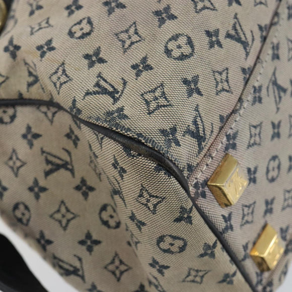 LOUIS VUITTON Monogram Mini Josephine PM Hand Bag Blue M92049 LV Auth 143753