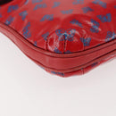 BOTTEGA VENETA Butterfly Shoulder Bag PVC Canvas Red Gold Auth 143758-10