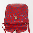 BOTTEGA VENETA Butterfly Shoulder Bag PVC Canvas Red Gold Auth 143758-14