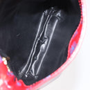 BOTTEGA VENETA Butterfly Shoulder Bag PVC Canvas Red Gold Auth 143758-16