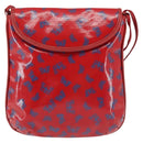 BOTTEGA VENETA Butterfly Shoulder Bag PVC Canvas Red Gold Auth 143758-2